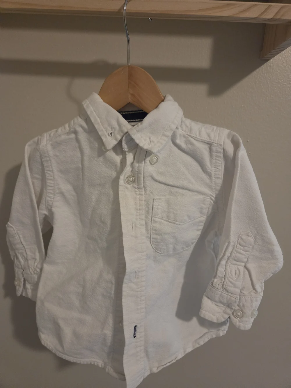 Place White Button-Down Shirt for Baby Boy 6-9